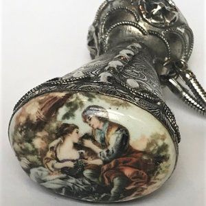 Antique Parasol Handle with Porcelain Top